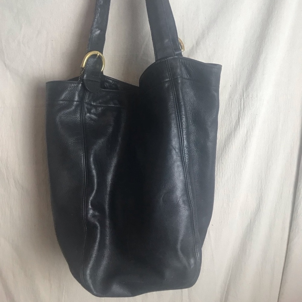 Vintage XL Coach Black Tote / Duffle